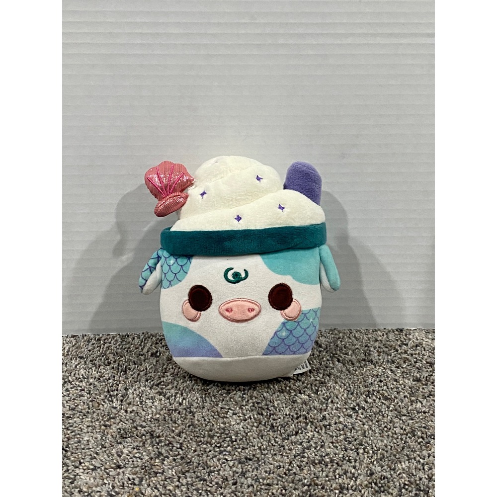 Plush Cuddle Barn Unisex Teal Excellent Mermaid Cow Boba Squishy